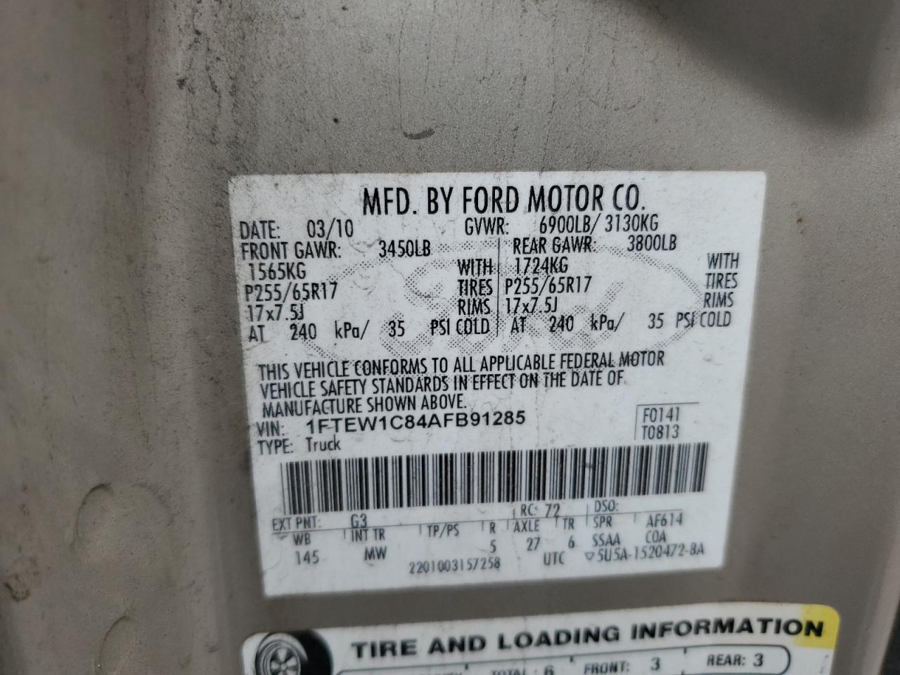 2010 FORD F-150
