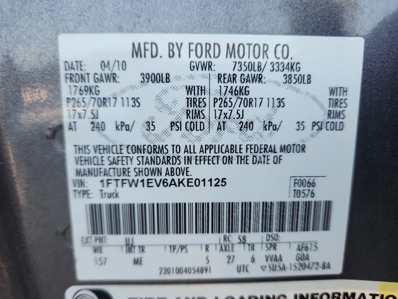 2010 FORD F-150