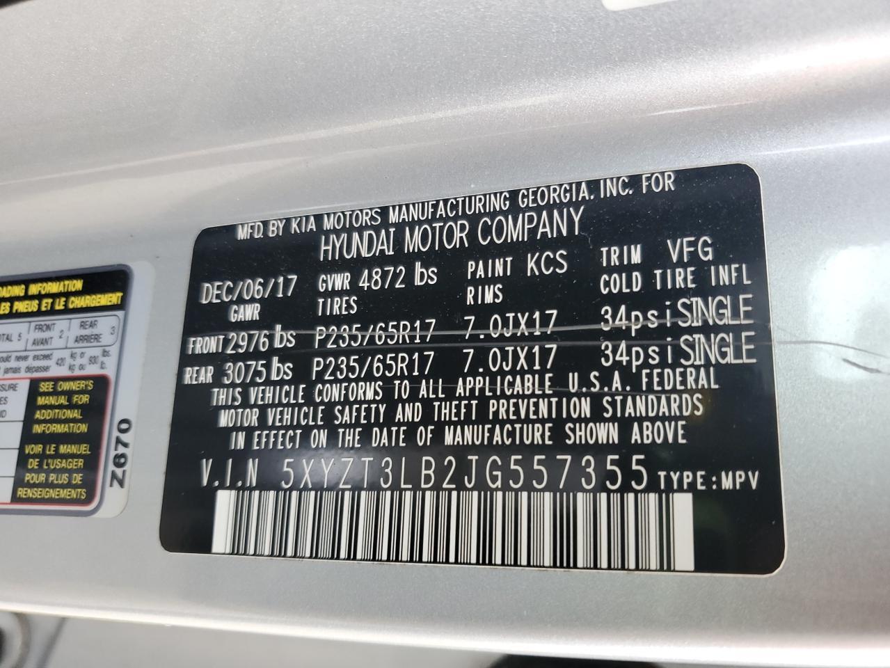 2018 HYUNDAI SANTA FE