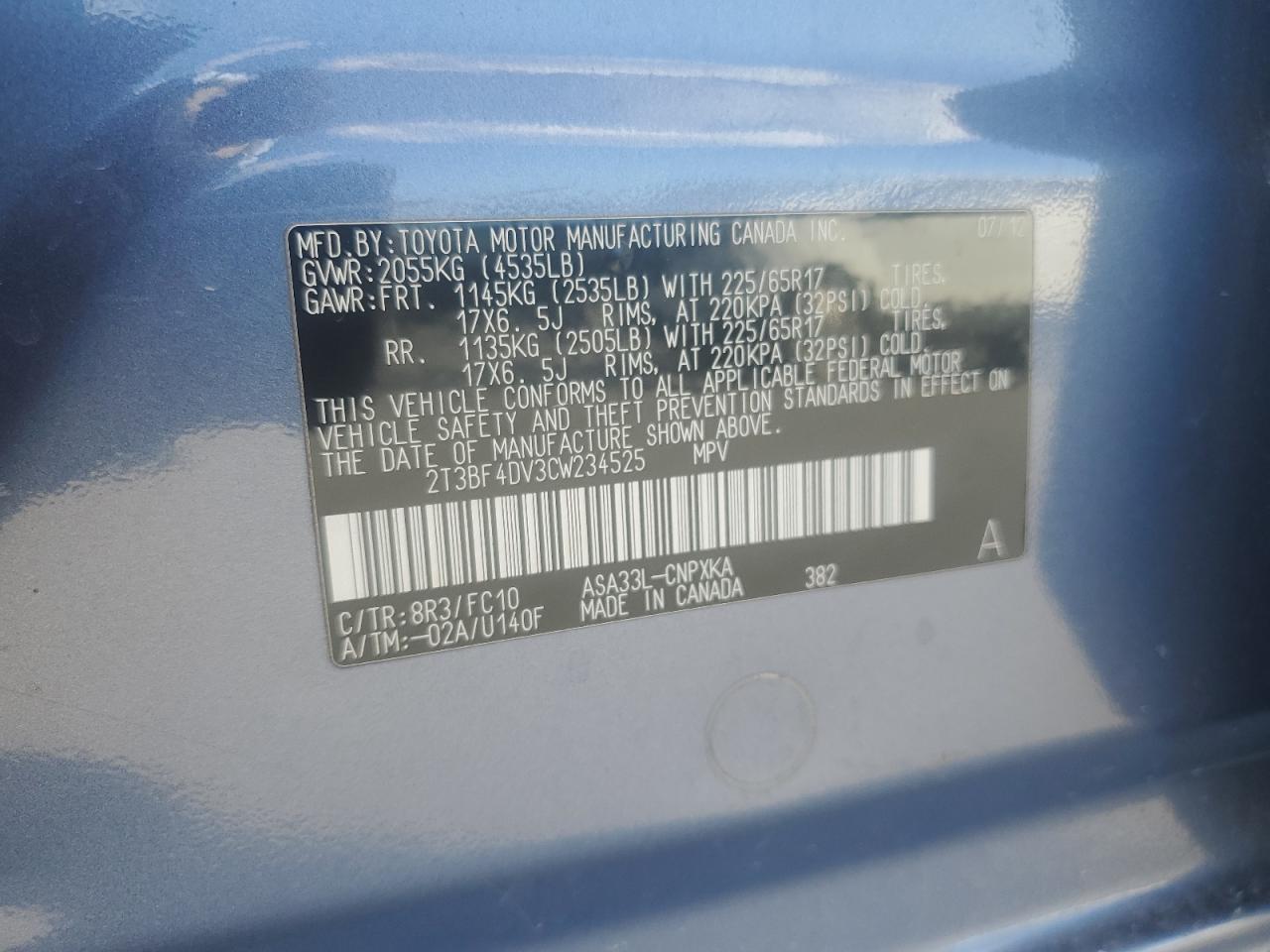 2012 TOYOTA RAV4