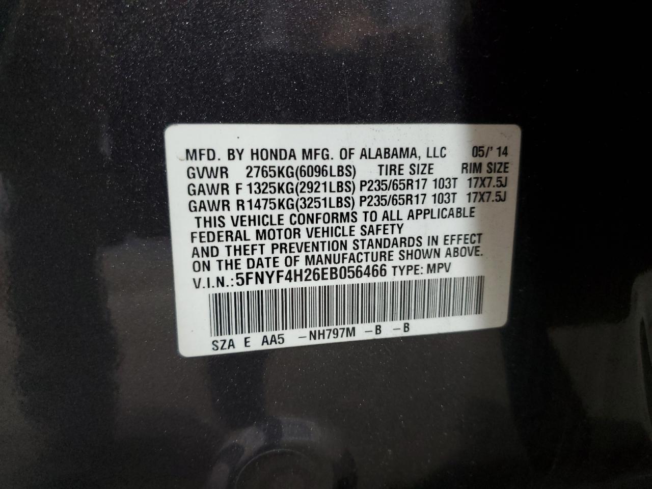 2014 HONDA PILOT