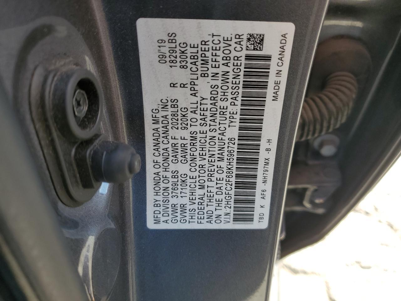 2019 HONDA CIVIC