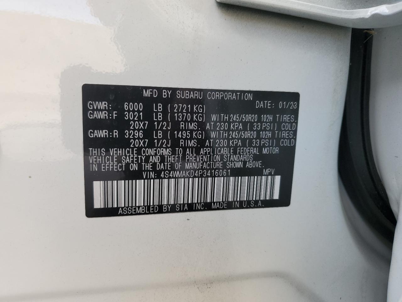 2023 SUBARU Ascent