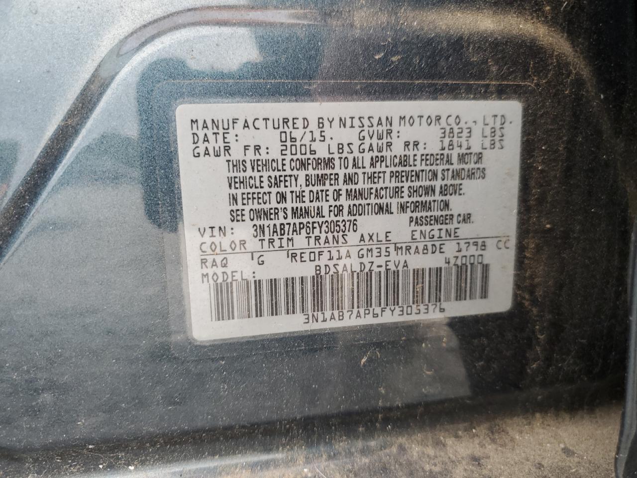 2015 NISSAN SENTRA