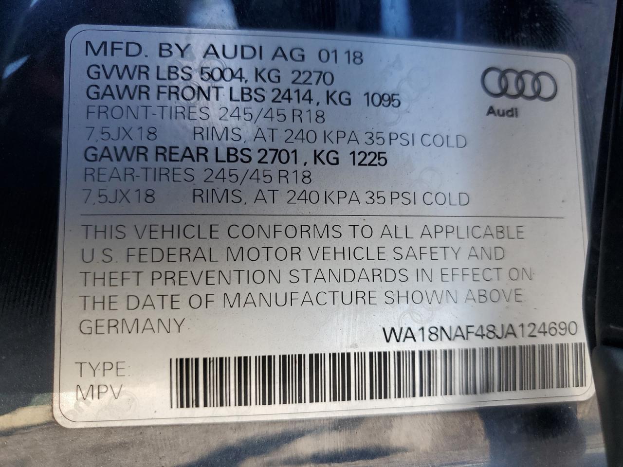 2018 AUDI A4 allroad