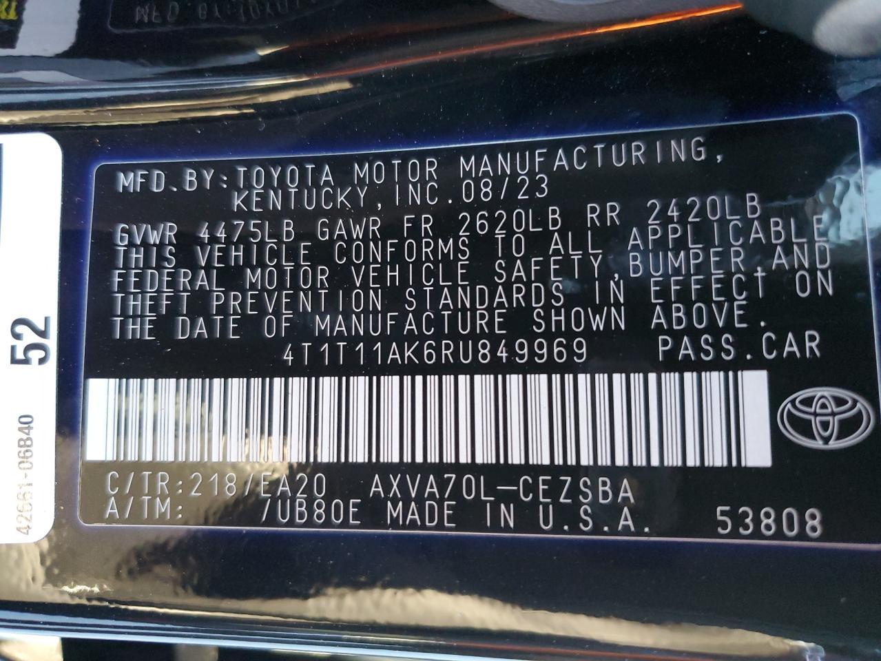 2024 TOYOTA CAMRY
