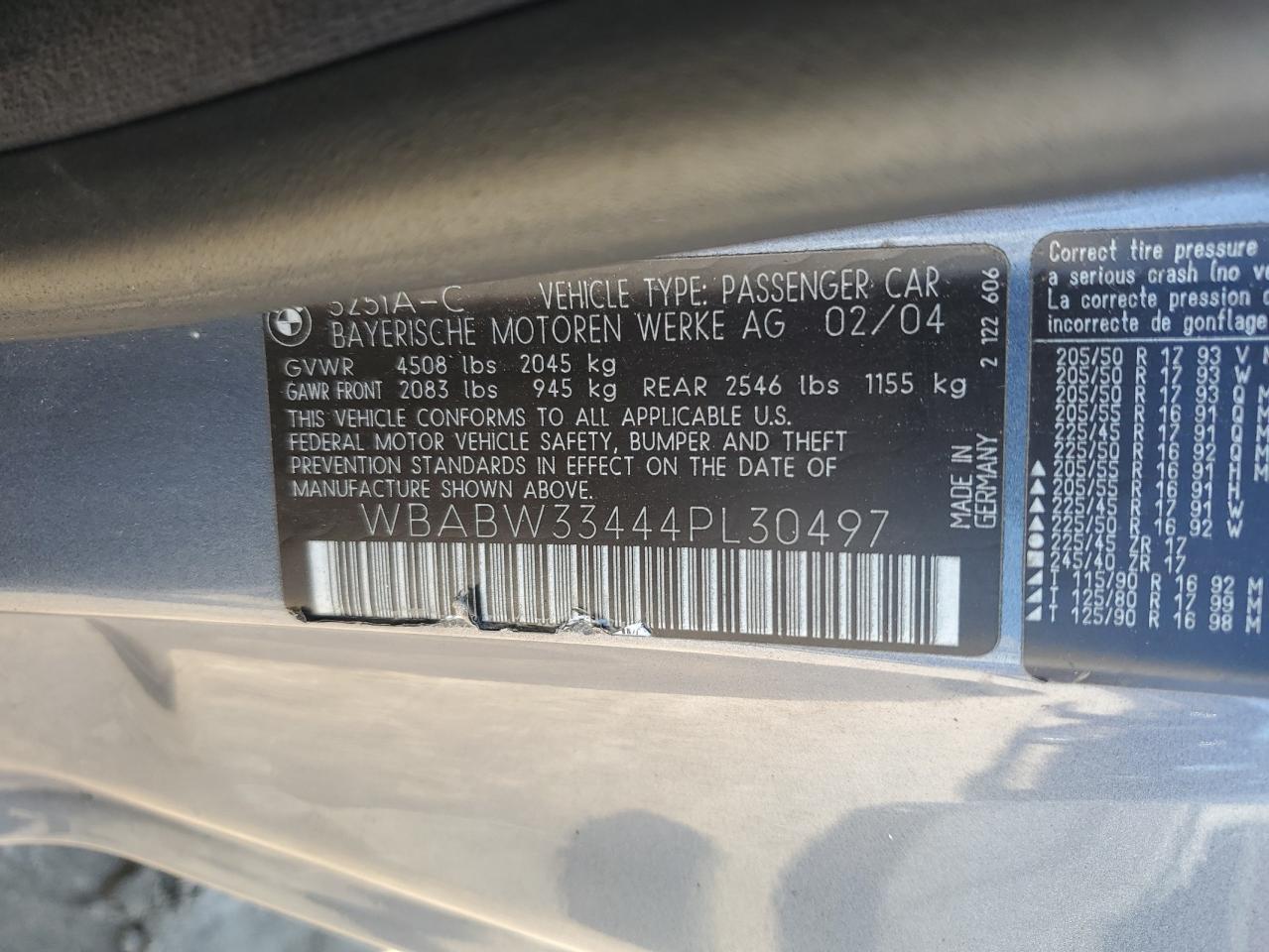 2004 BMW 3 SERIES