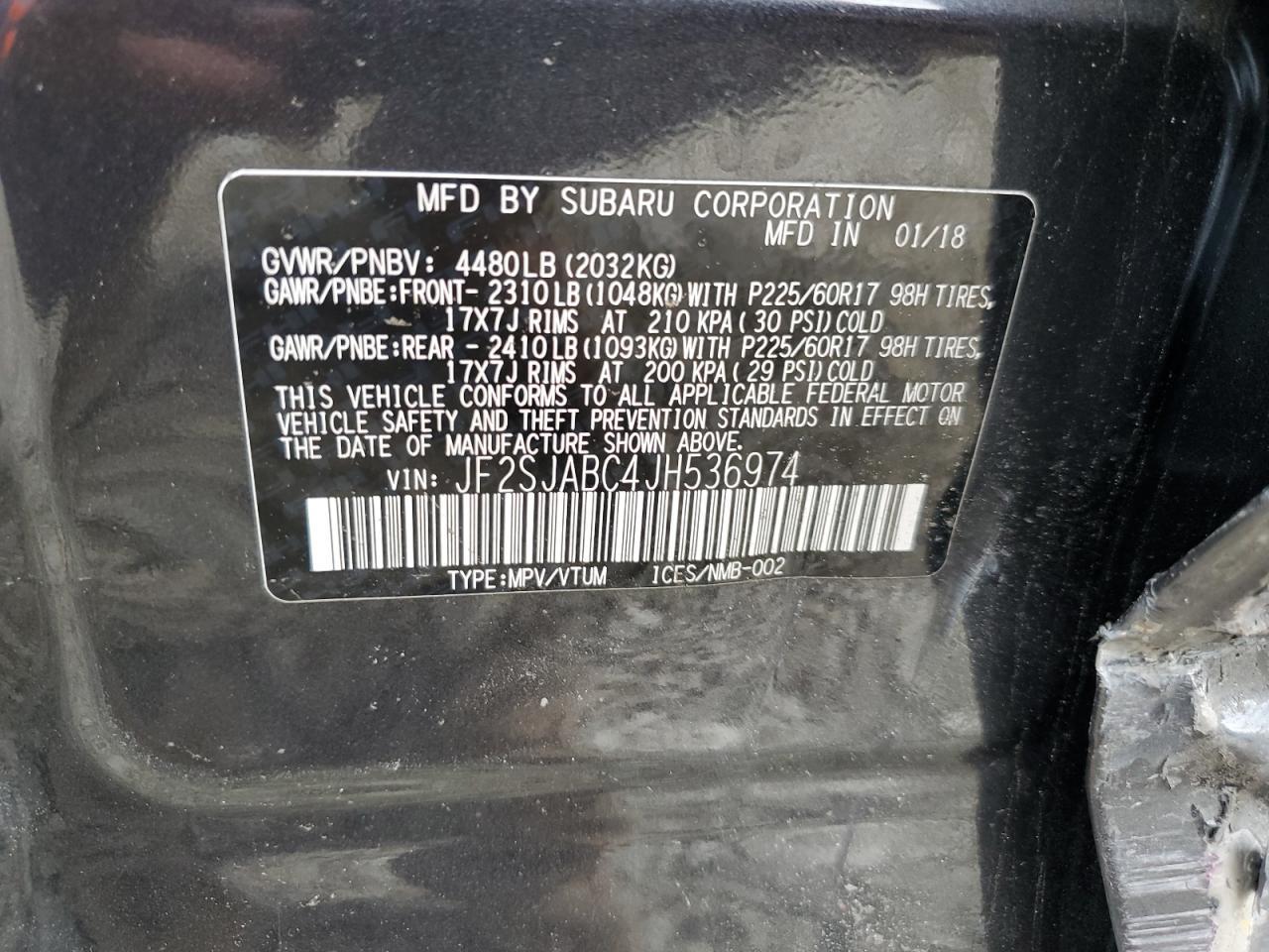 2018 SUBARU FORESTER