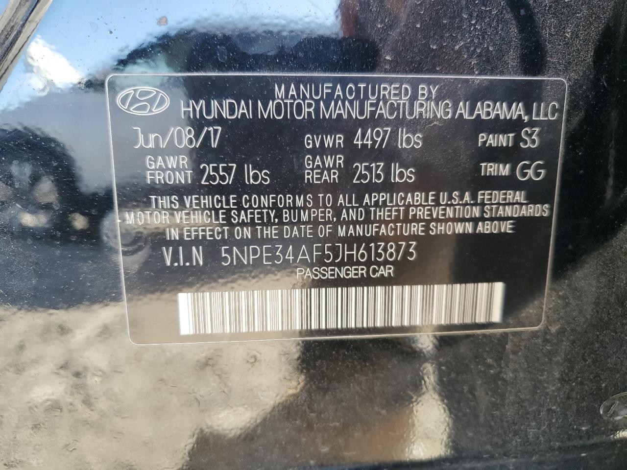 2018 HYUNDAI SONATA