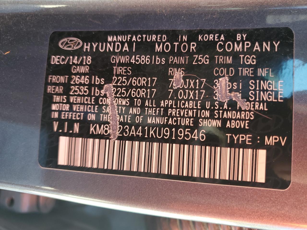 2019 HYUNDAI TUCSON