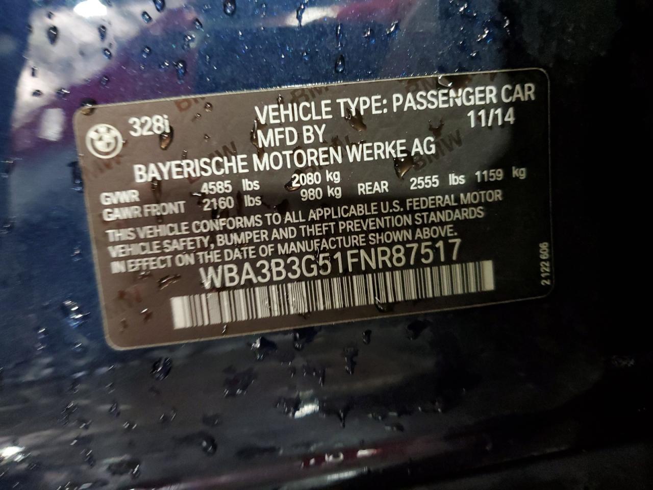2015 BMW 3 SERIES