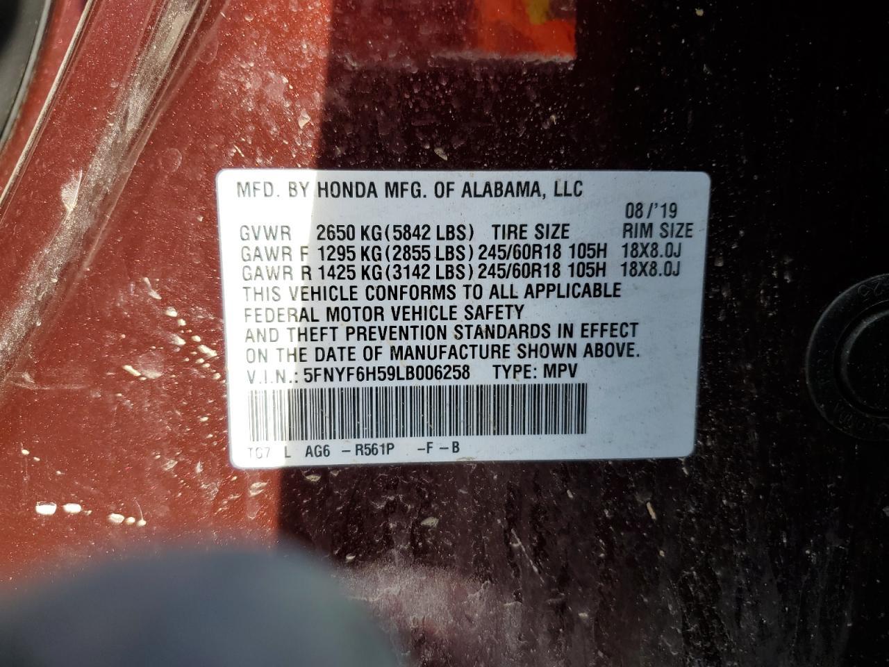 2020 HONDA PILOT