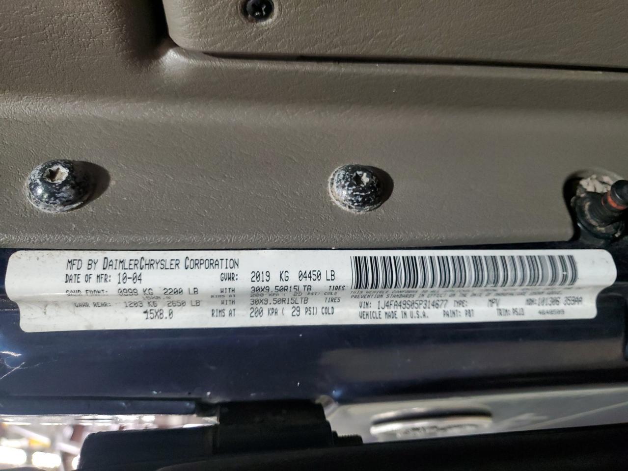 2005 JEEP WRANGLER
