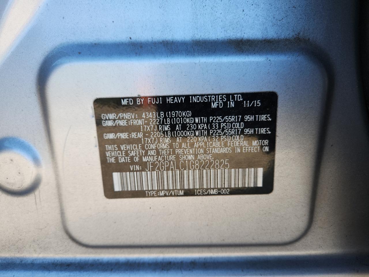 2016 SUBARU Crosstrek