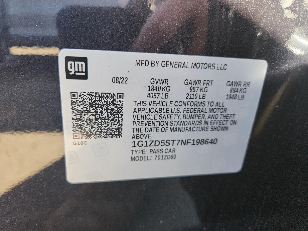 2022 CHEVROLET MALIBU