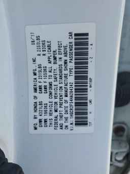 2017 HONDA ACCORD