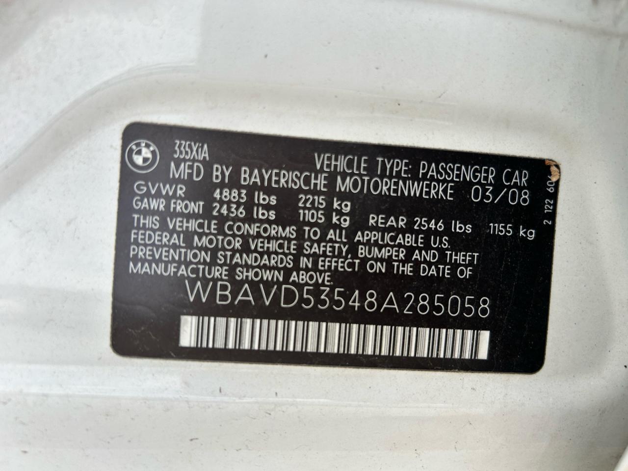 2008 BMW 3 SERIES