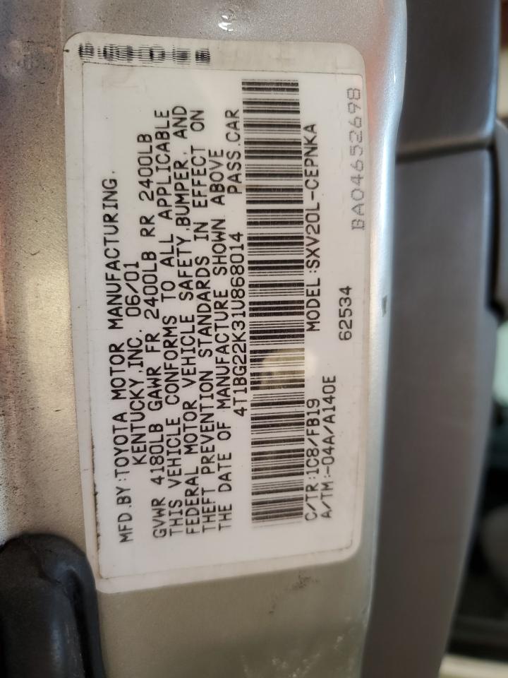 2001 TOYOTA CAMRY