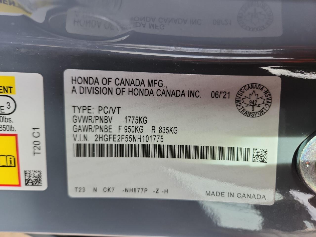 2022 HONDA CIVIC