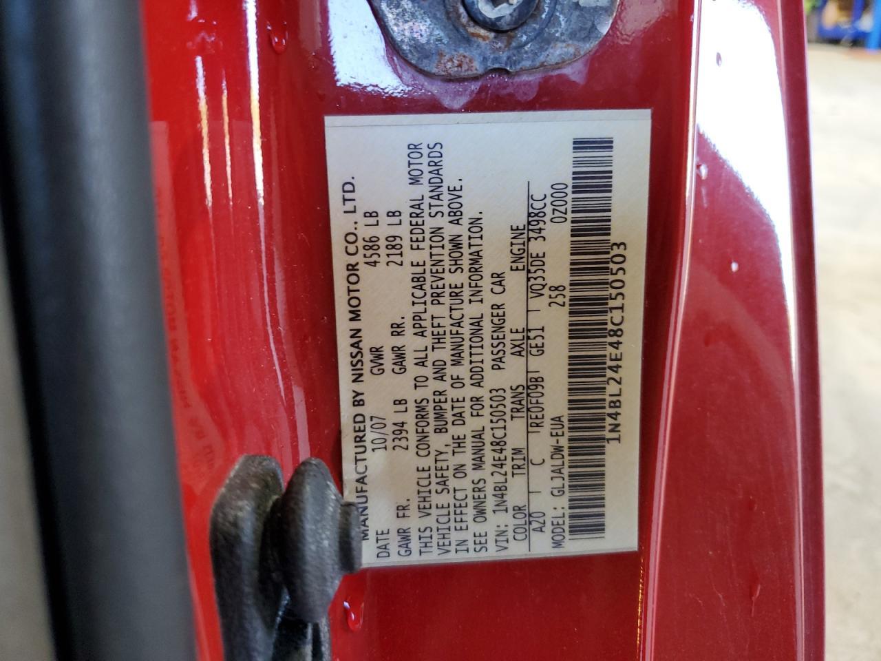 2008 NISSAN ALTIMA