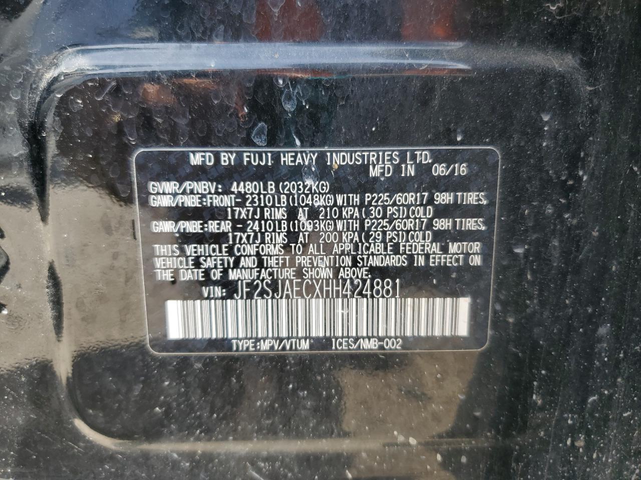 2017 SUBARU FORESTER