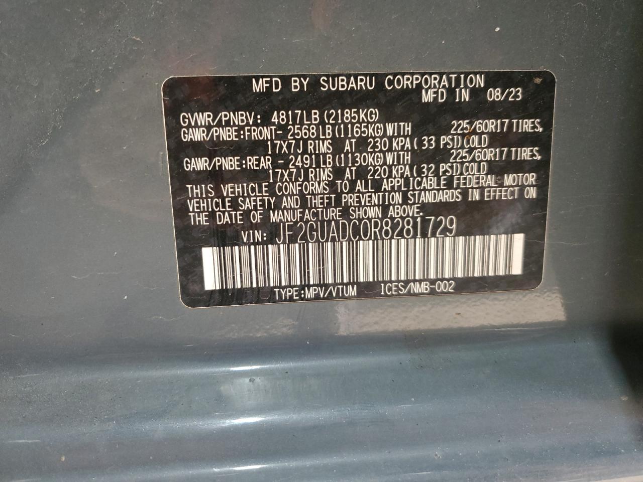 2024 SUBARU Crosstrek