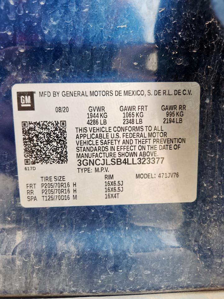 2020 CHEVROLET TRAX