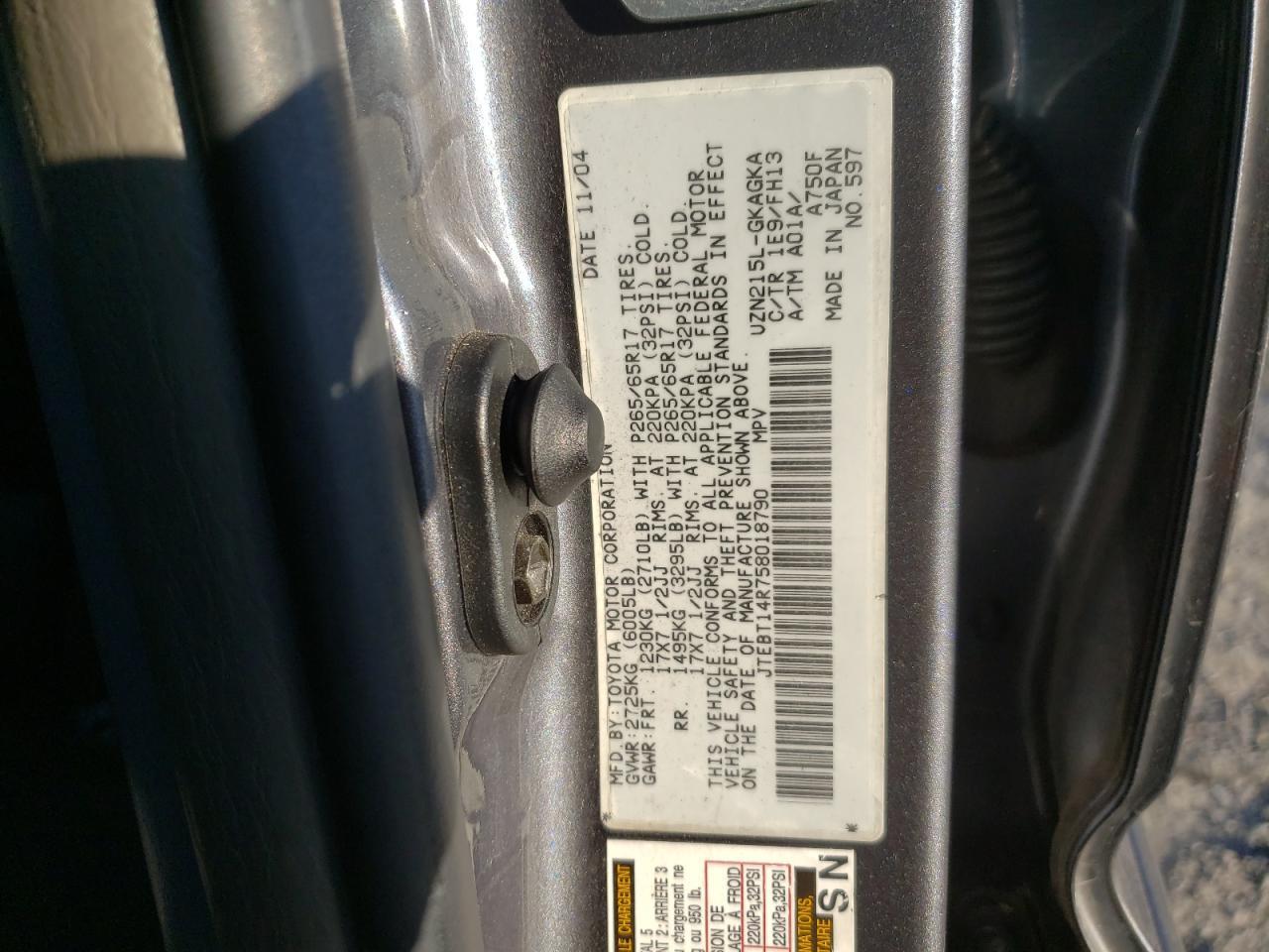 2005 TOYOTA 4Runner