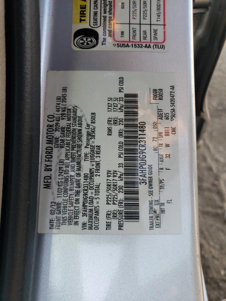 2012 FORD FUSION