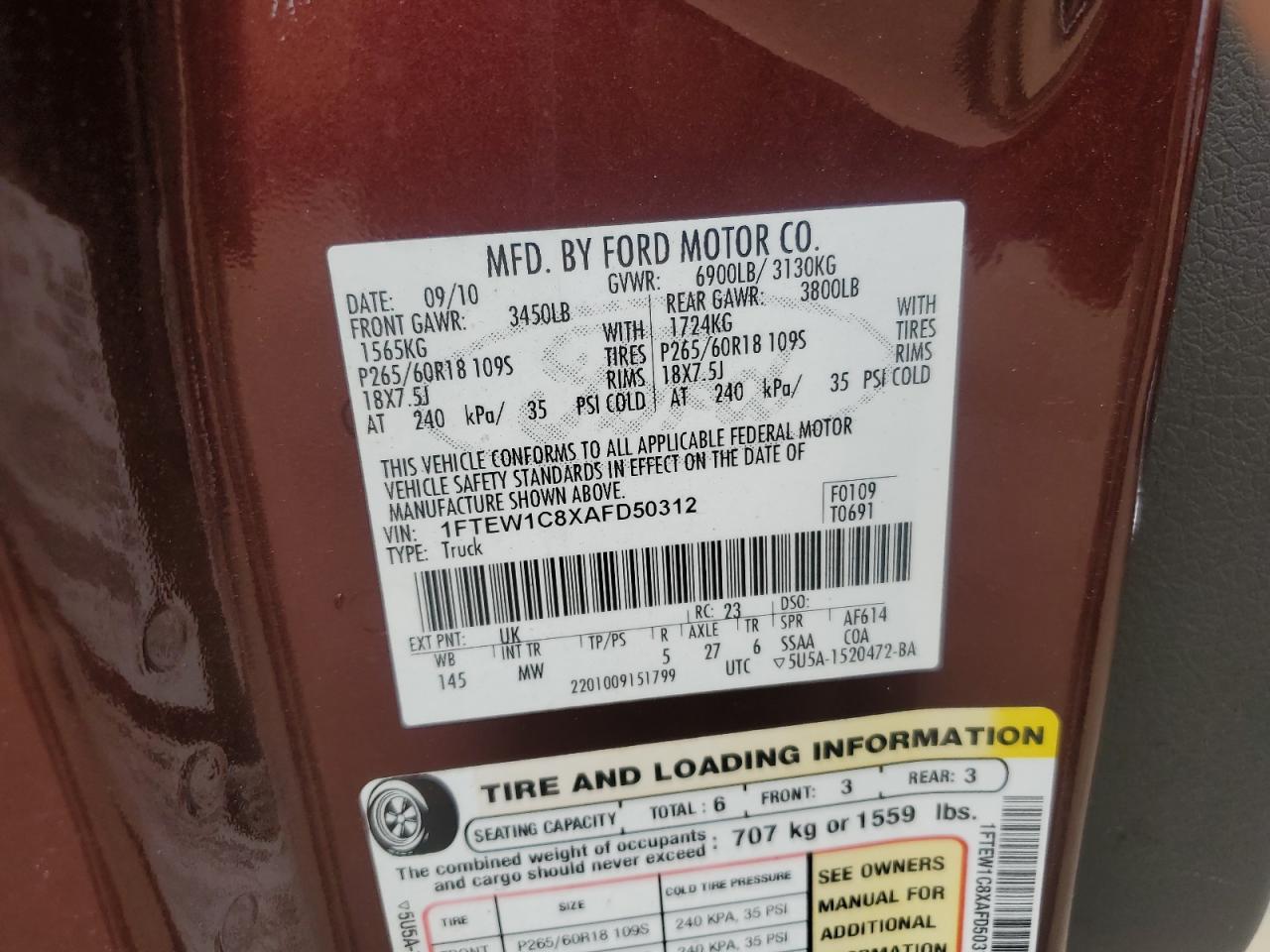 2010 FORD F-150