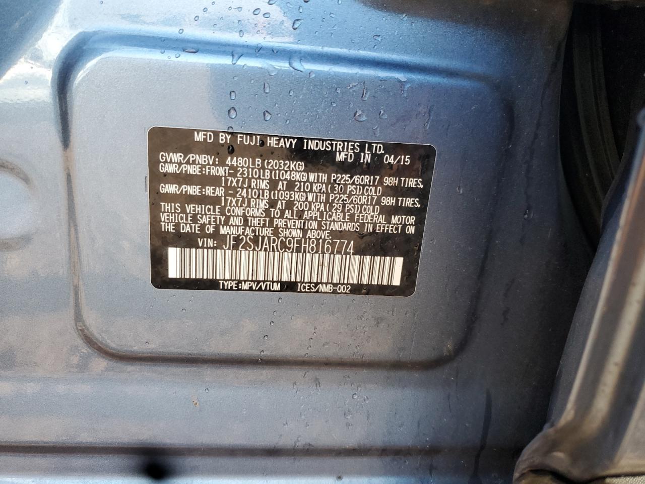2015 SUBARU FORESTER