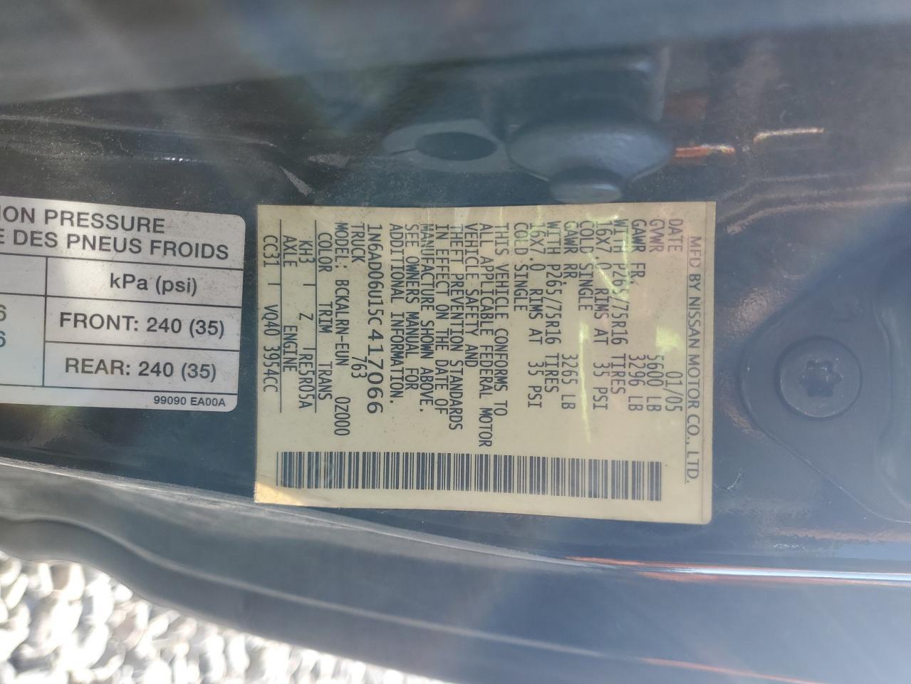 2005 NISSAN Frontier