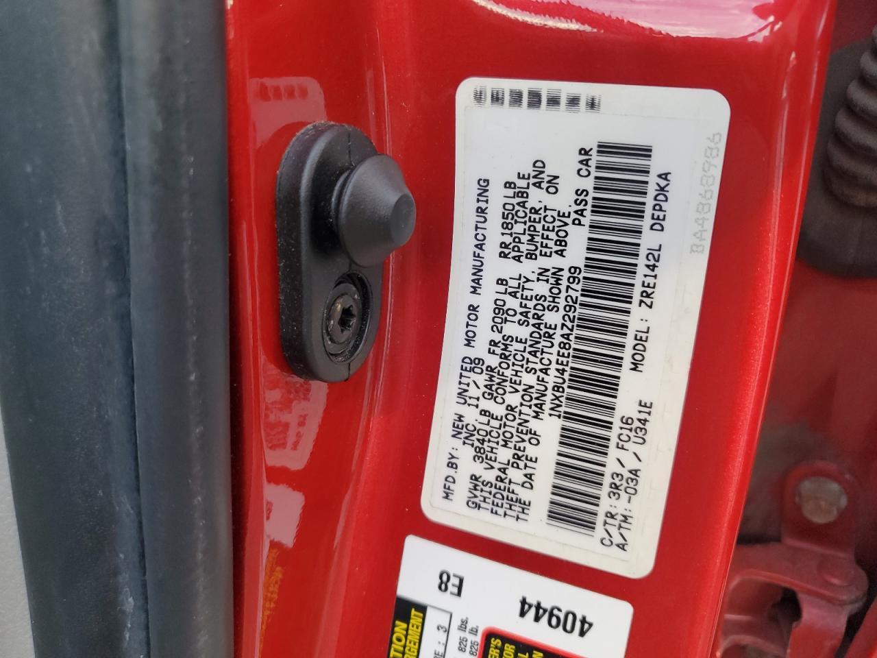 2010 TOYOTA COROLLA