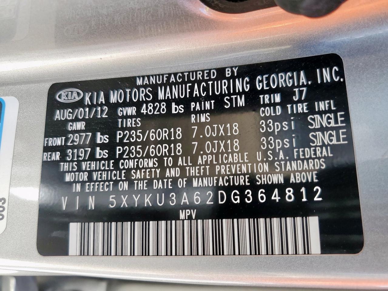 2013 KIA SORENTO