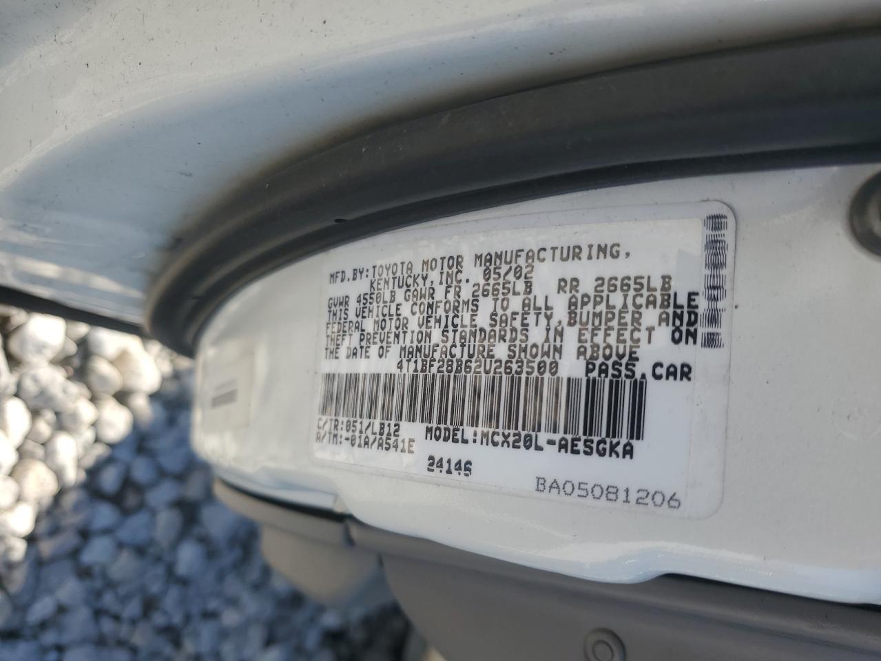 2002 TOYOTA Avalon