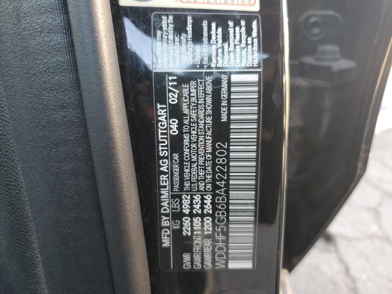 2011 MERCEDES-BENZ E-Class