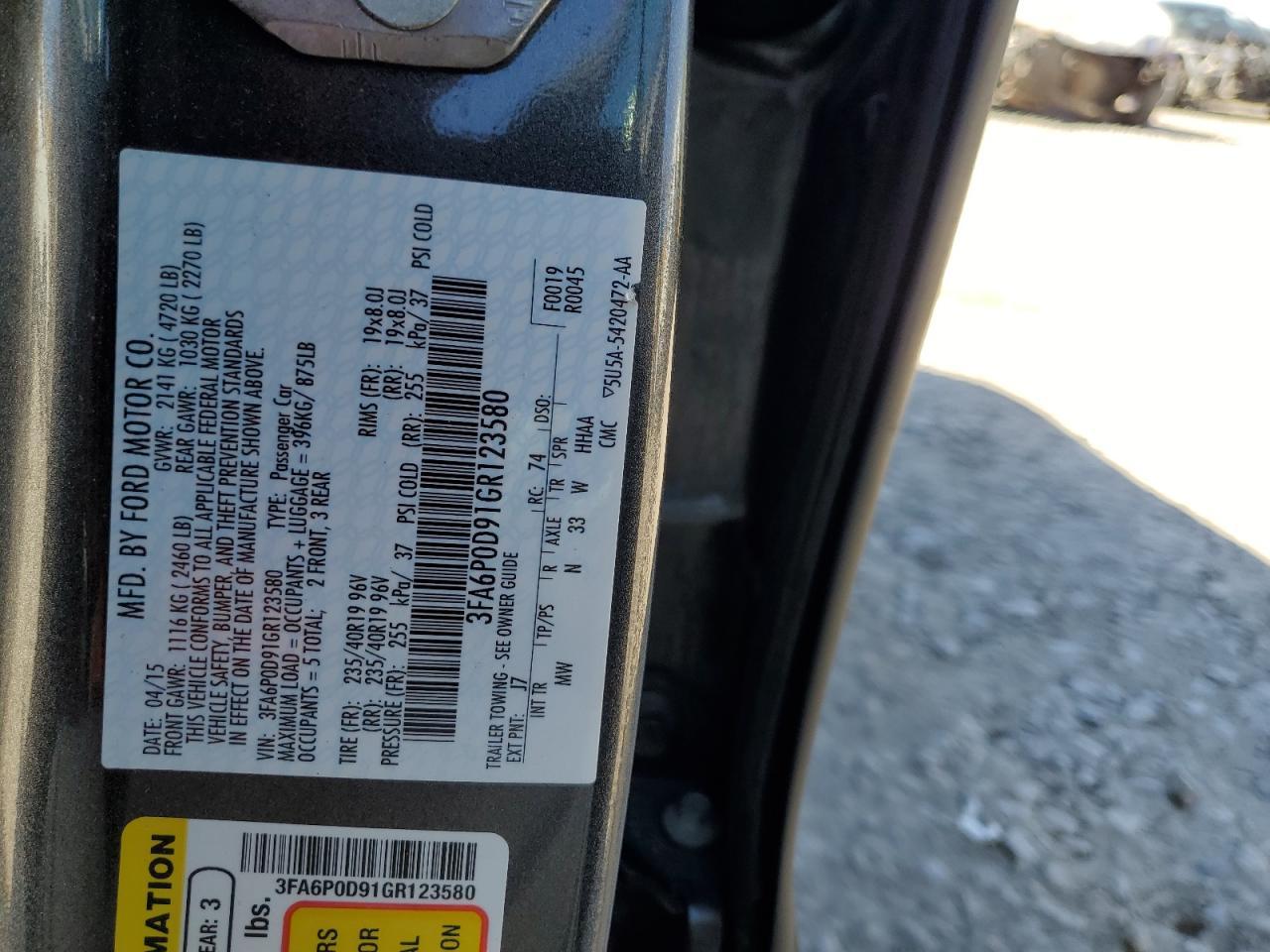 2016 FORD FUSION