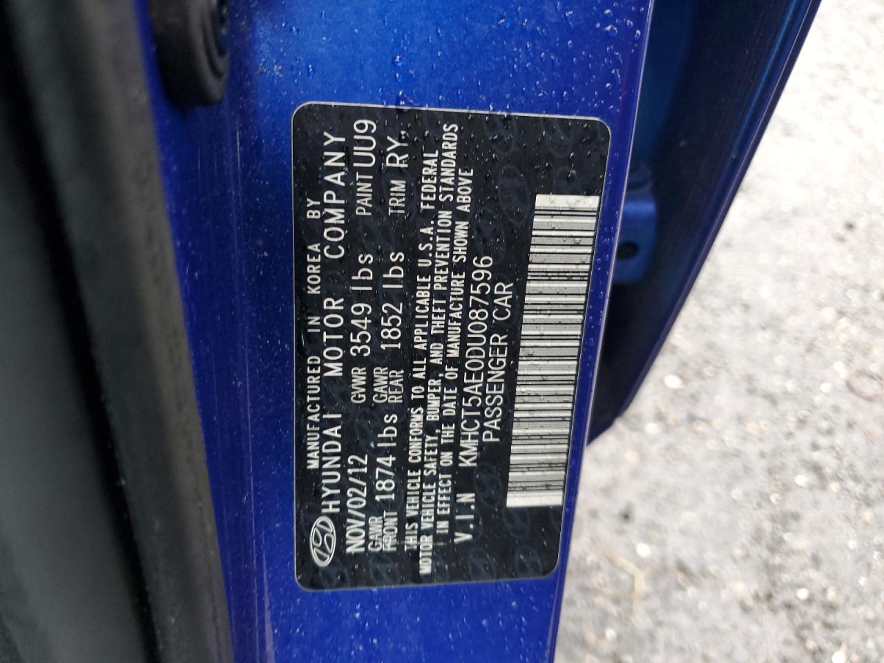 2013 HYUNDAI ACCENT