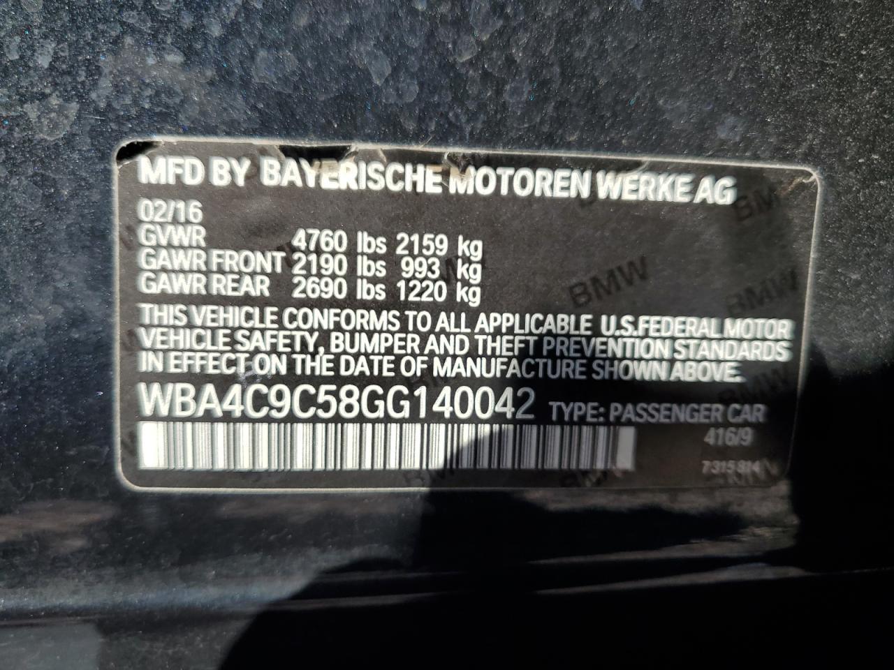 2016 BMW 4 Series