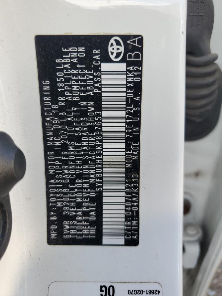 2019 TOYOTA COROLLA