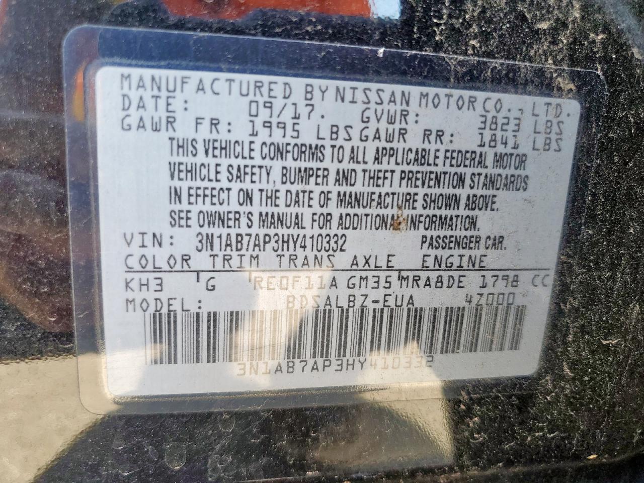 2017 NISSAN SENTRA