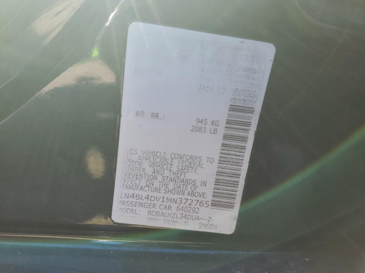 2021 NISSAN ALTIMA