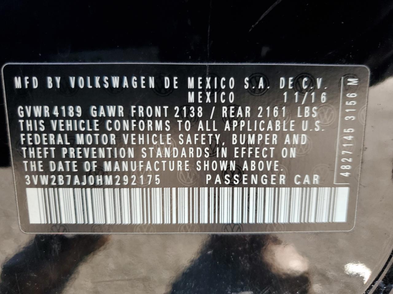 2017 VOLKSWAGEN JETTA