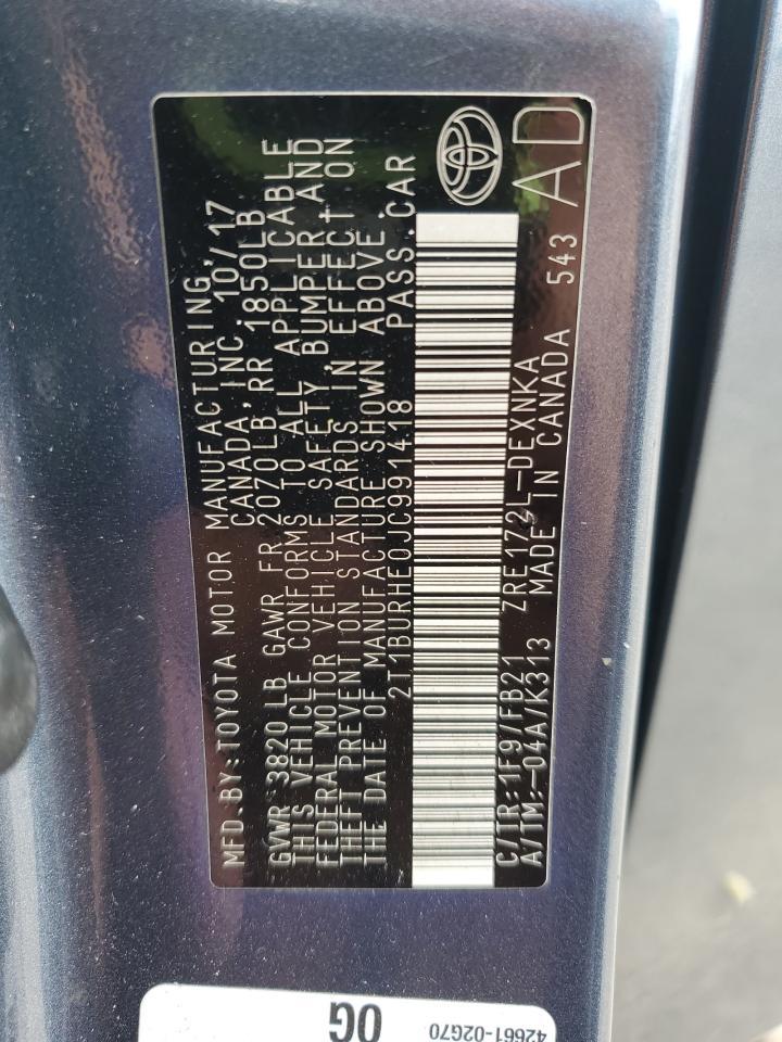 2018 TOYOTA COROLLA