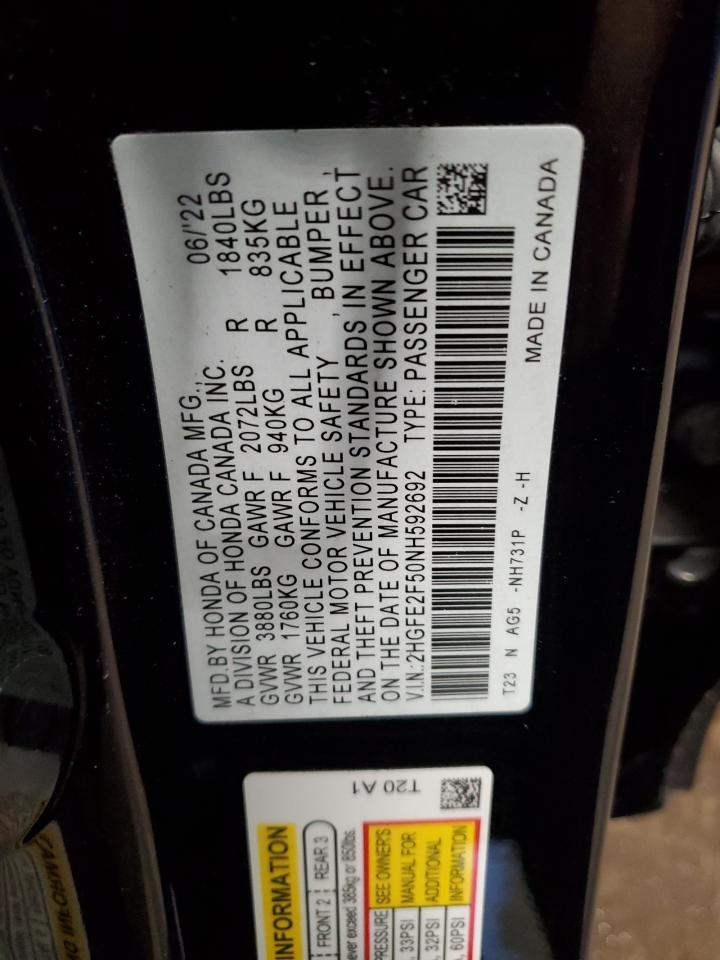 2022 HONDA CIVIC