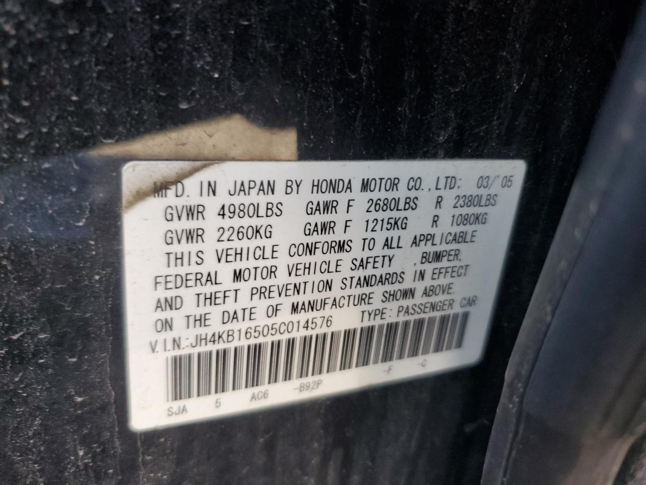 2005 ACURA RL