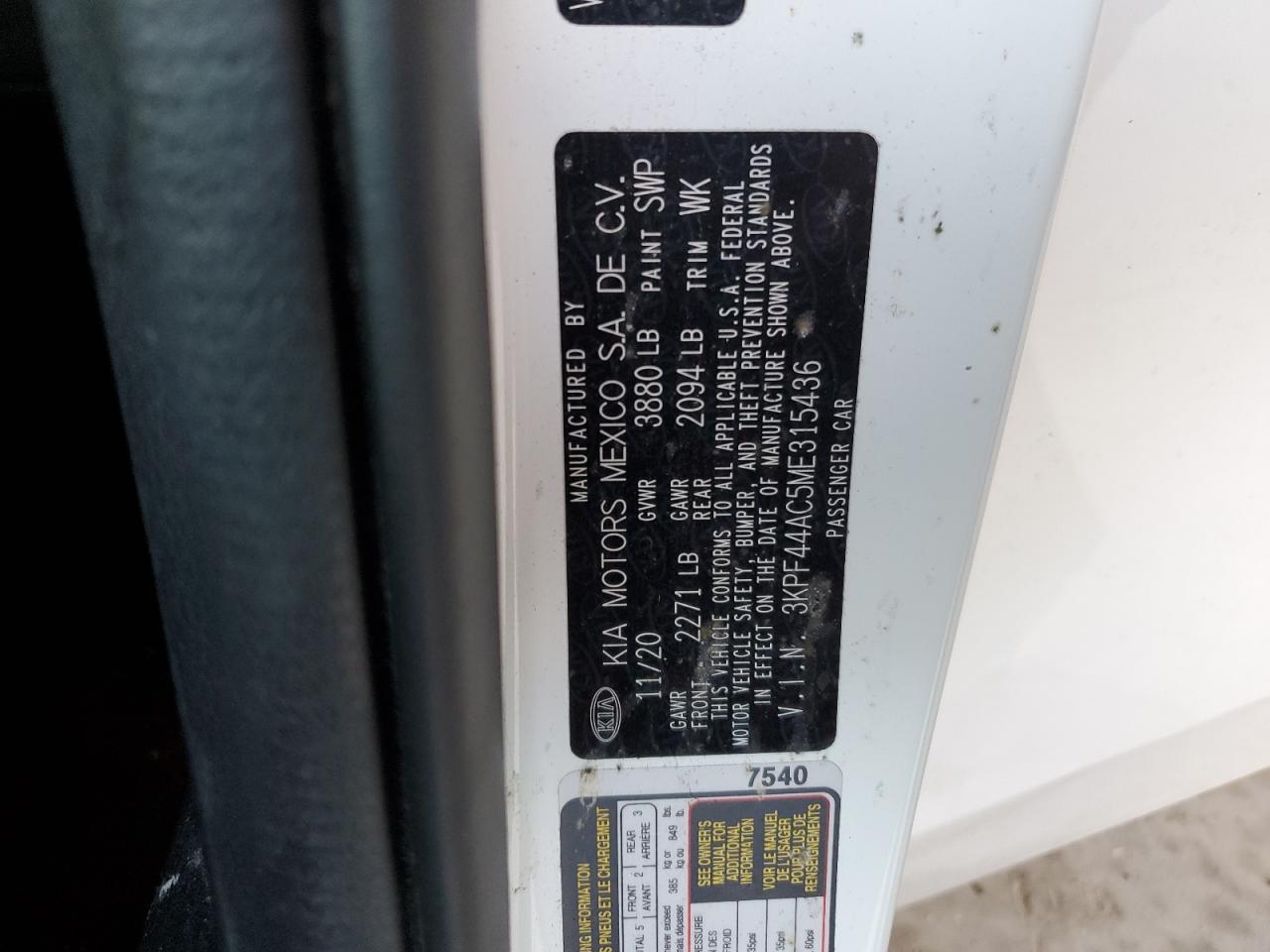 2021 KIA FORTE