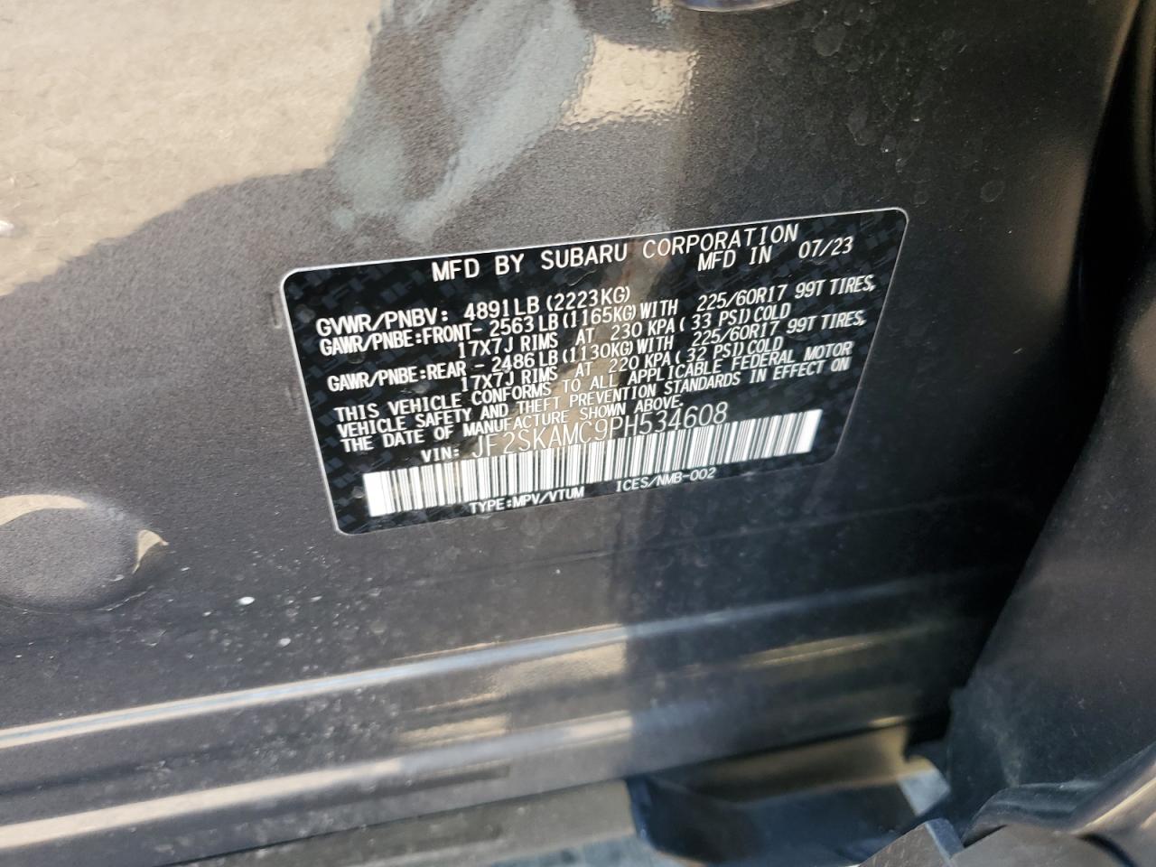 2023 SUBARU FORESTER