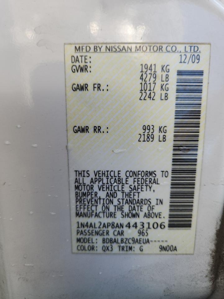 2010 NISSAN ALTIMA