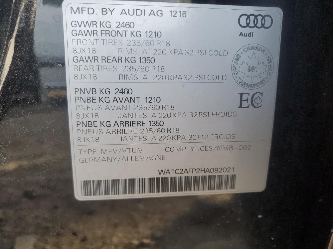 2017 AUDI Q5